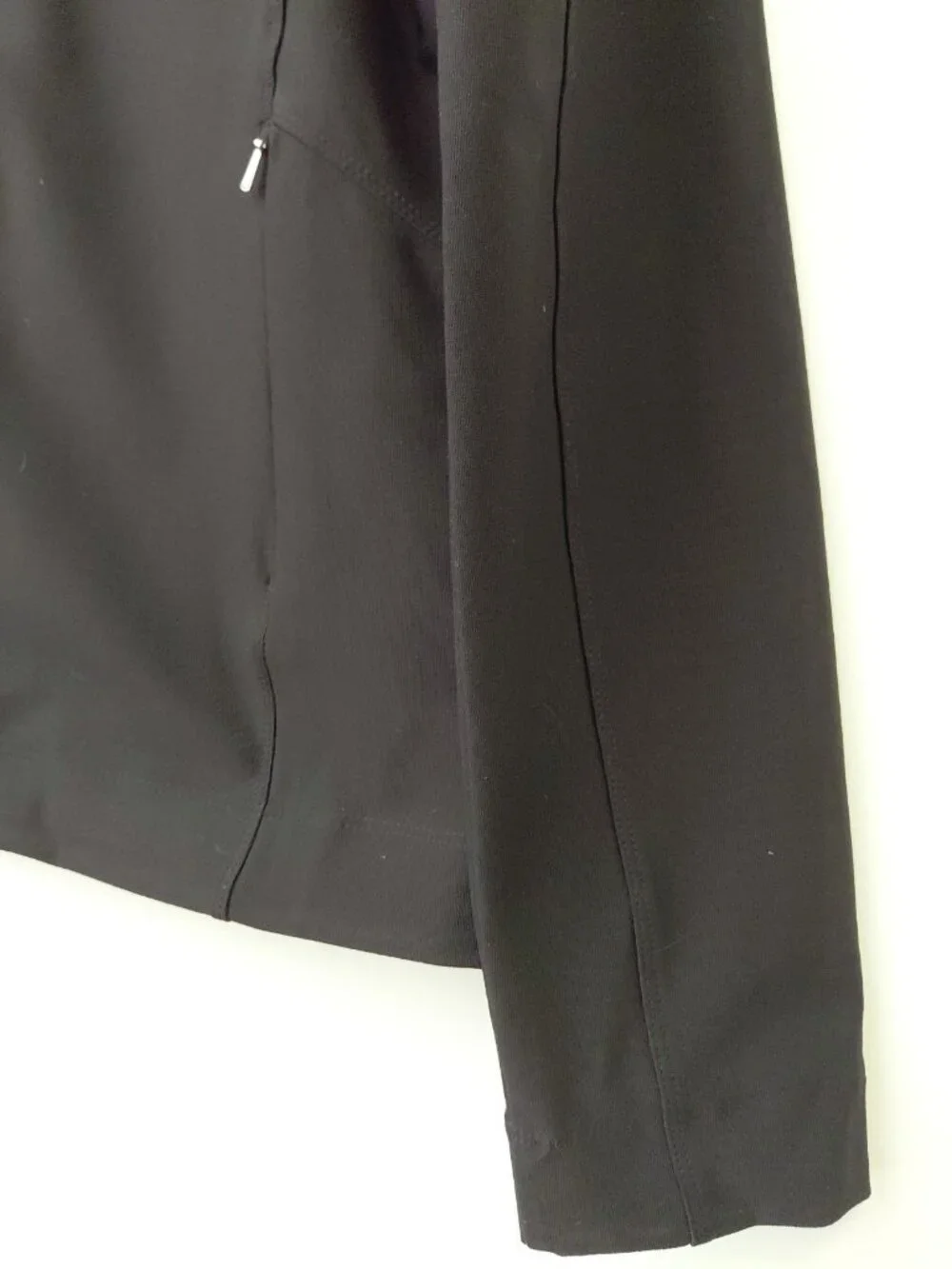Lucy Tech Full Zip Athletic Track Jacket Vertical Zipper Pockets Large Black